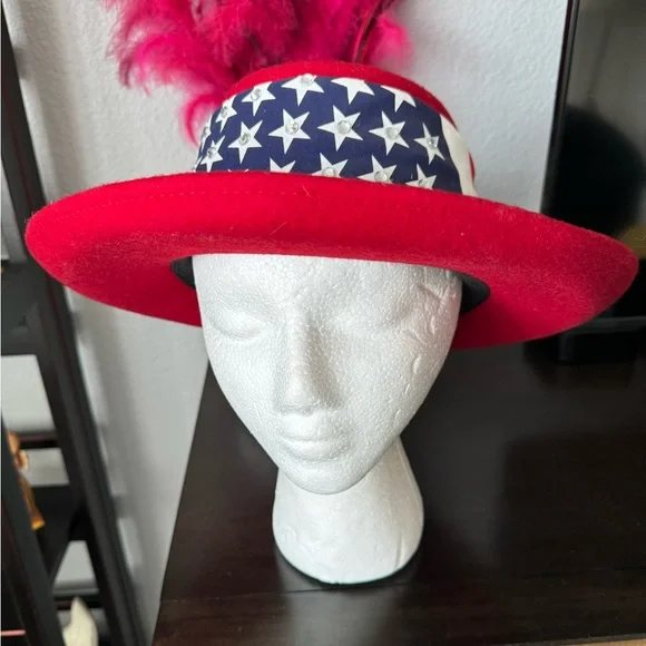 American Flag Red Wool Hat